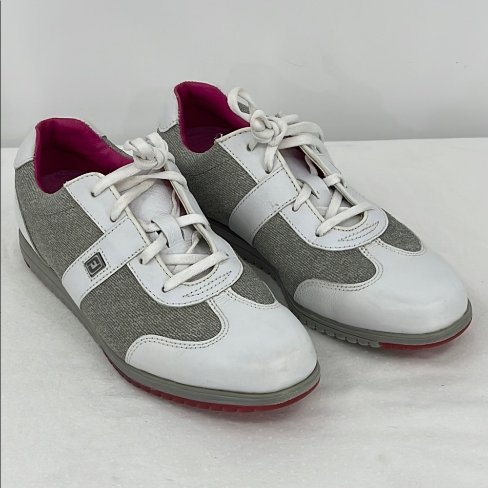 FOOT JOY CASUAL COLLECTION SIZE 6M Women's White and Gray Sneakers